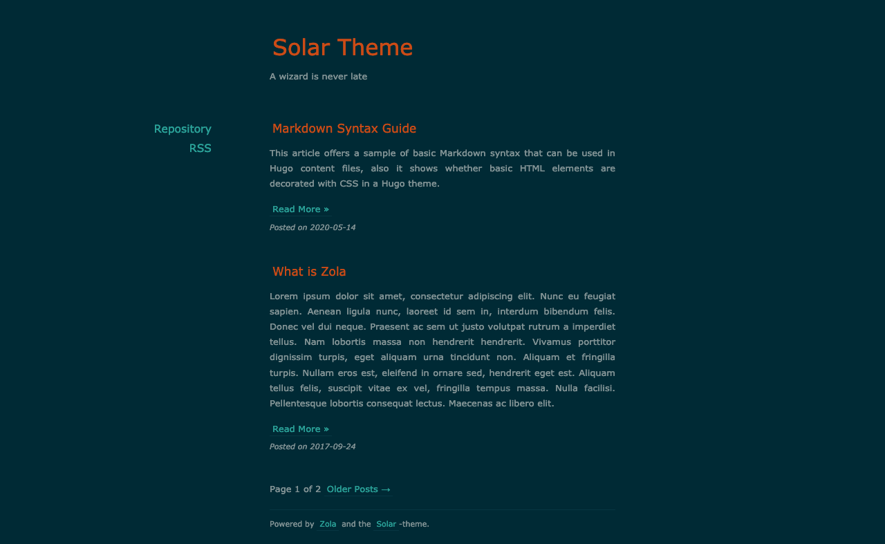 solar-theme-zola 的截图