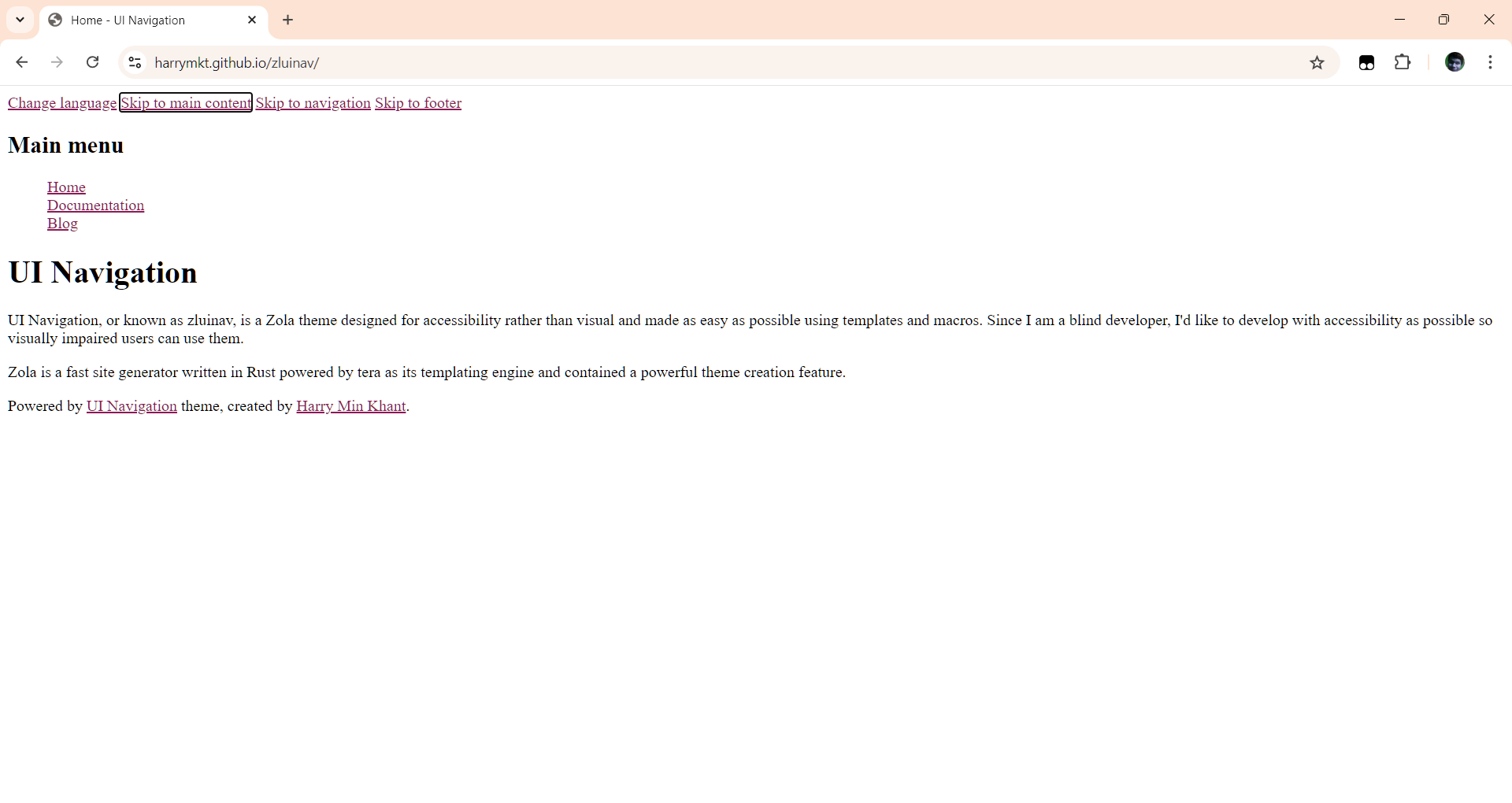 UI Navigation 的截图